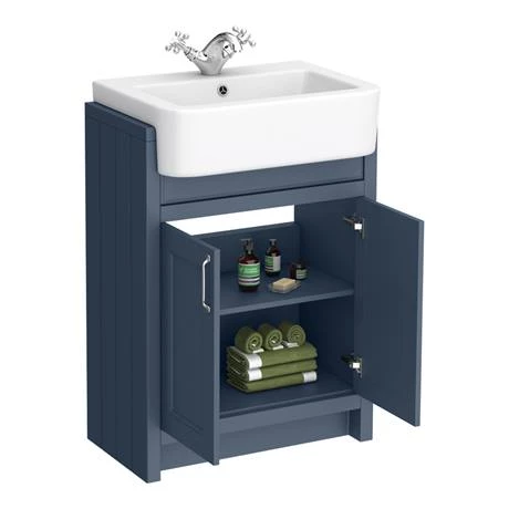 C600SRBLU-d2_460.jpg Chatsworth Traditional Blue Semi-Recessed Vanity - 600mm Wide -Victorian Plumbing Shop C600SRBLU d2 460