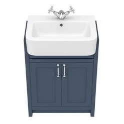 Chatsworth Traditional Blue Semi-Recessed Vanity - 600mm Wide 3 Chatsworth Traditional Blue Semi-Recessed Vanity - 600mm Wide -Victorian Plumbing Shop C600SRBLU D3 460