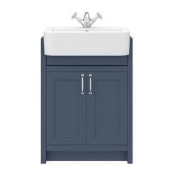 Chatsworth Traditional Blue Semi-Recessed Vanity - 600mm Wide 4 Chatsworth Traditional Blue Semi-Recessed Vanity - 600mm Wide -Victorian Plumbing Shop C600SRBLU D4 460