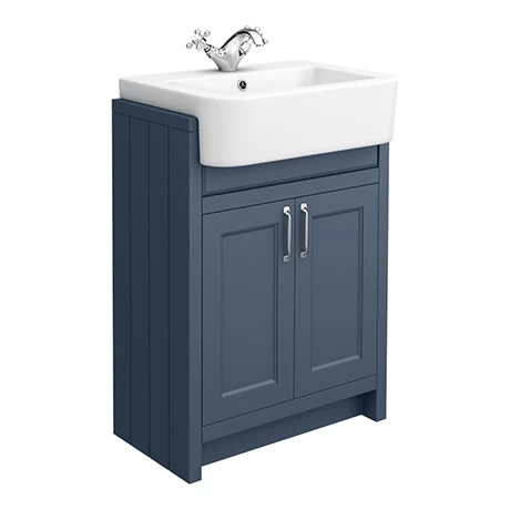 C600SRBLU_p.jpg Chatsworth Traditional Blue Semi-Recessed Vanity - 600mm Wide -Victorian Plumbing Shop C600SRBLU p