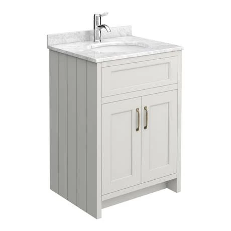 C610GRY-WHT_n_d1_460.jpg Chatsworth Grey 610mm Vanity with White Marble Basin Top -Victorian Plumbing Shop C610GRY WHT n d1 460