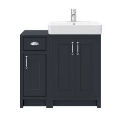 Chatsworth Traditional Graphite 560mm Vanity Sink + 300mm Cupboard Unit 5 Chatsworth Traditional Graphite 560mm Vanity Sink + 300mm Cupboard Unit -Victorian Plumbing Shop C825BLK n d6 460