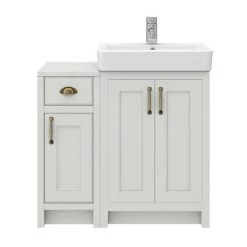 Chatsworth Traditional Grey 560mm Vanity Sink + 300mm Cupboard Unit -Victorian Plumbing Shop C825GRY n d6 460