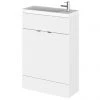 Hudson Reed Fusion Gloss White 605x260mm Compact Vanity Unit & Basin