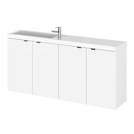 CBI135_P.jpg Hudson Reed 1200mm Gloss White Wall Hung Compact Combination Unit (600 Vanity x 2) -Victorian Plumbing Shop CBI135 P
