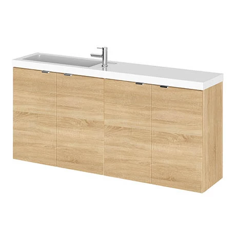 CBI335_P.jpg Hudson Reed 1200mm Natural Oak Wall Hung Compact Combination Unit (600 Vanity x 2) -Victorian Plumbing Shop CBI335 P