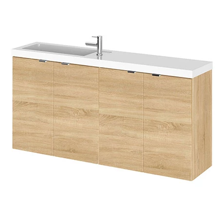 CBI343_P.jpg Hudson Reed Fusion 1000mm Natural Oak Compact Wall Hung Unit & Basin -Victorian Plumbing Shop CBI343 P