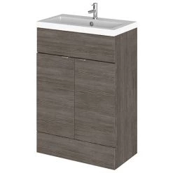 Hudson Reed Fusion Grey Avola 605x360mm Vanity Unit & Basin