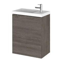 Hudson Reed 400mm Grey Avola Wall Hung Compact Unit & Basin