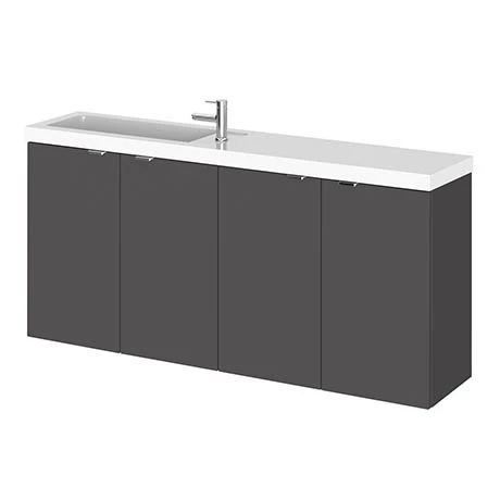 CBI935_P.jpg Hudson Reed 1200mm Gloss Grey Wall Hung Compact Combination Unit (600 Vanity x 2) -Victorian Plumbing Shop CBI935 P