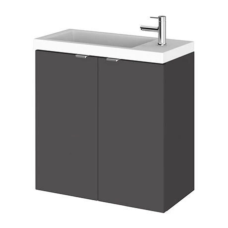 CBI938_P.jpg Hudson Reed 500mm Gloss Grey Wall Hung Compact Unit & Basin -Victorian Plumbing Shop CBI938 P