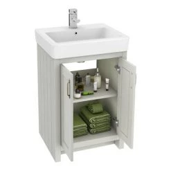 Chatsworth Traditional Grey Double Basin Vanity + Cupboard Combination Unit 3 Chatsworth Traditional Grey Double Basin Vanity + Cupboard Combination Unit -Victorian Plumbing Shop CGRY142PK n d3 460