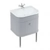 Burlington Chalfont 650mm Classic Grey Single Drawer Vanity Unit with Chrome Handle