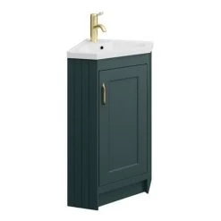Chatsworth Traditional Green Corner Vanity Unit 3 Chatsworth Traditional Green Corner Vanity Unit -Victorian Plumbing Shop CHATCRNGRN d3 460