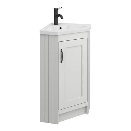 CHATCRNGRYMB_d3_460.jpg Chatsworth Traditional Grey Corner Vanity Unit with Matt Black Handle -Victorian Plumbing Shop CHATCRNGRYMB d3 460