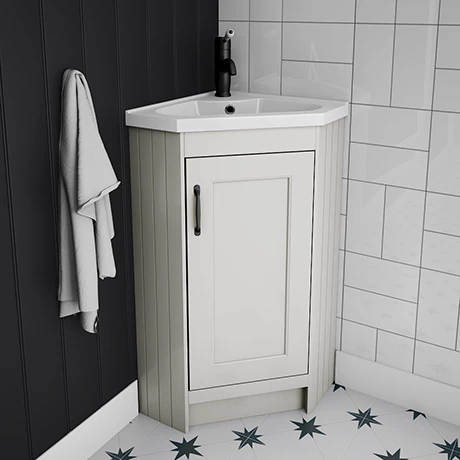 CHATCRNGRYMB_prod.jpg Chatsworth Traditional Grey Corner Vanity Unit with Matt Black Handle -Victorian Plumbing Shop CHATCRNGRYMB prod