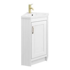 Chatsworth Traditional White Corner Vanity Unit -Victorian Plumbing Shop CHATCRNWHT detail3 460