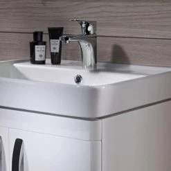 Tavistock Compass 600mm Freestanding Unit & Basin - Gloss White -Victorian Plumbing Shop COMP FS GW D4 460