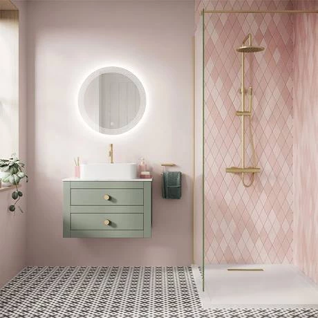 CV700WLSGR_D5_460.jpg Crosswater Canvass Sage Green 700mm Double Drawer Unit with Carrara Marble Effect Worktop -Victorian Plumbing Shop CV700WLSGR D5 460