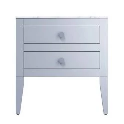 Crosswater Canvass Storm Grey Matt 700mm Double Drawer Unit with Carrara Marble Effect Worktop 2 Crosswater Canvass Storm Grey Matt 700mm Double Drawer Unit with Carrara Marble Effect Worktop -Victorian Plumbing Shop CV700WLSG D2 460