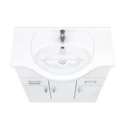 Cove White 750mm Vanity Unit 4 Cove White 750mm Vanity Unit -Victorian Plumbing Shop CV750 D4 460