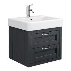 Chatsworth Traditional Graphite 560mm 2 Drawer Wall Hung Vanity