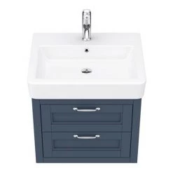 Chatsworth Traditional Blue 560mm 2 Drawer Wall Hung Vanity 5 Chatsworth Traditional Blue 560mm 2 Drawer Wall Hung Vanity -Victorian Plumbing Shop CWH560BLU2D d5 460