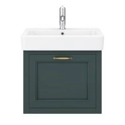 Chatsworth Traditional Green 560mm Wall Hung Vanity -Victorian Plumbing Shop CWH560GRN n d2 460
