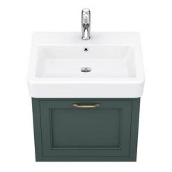 Chatsworth Traditional Green 560mm Wall Hung Vanity -Victorian Plumbing Shop CWH560GRN n d4 460