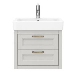Chatsworth Traditional Grey 560mm 2 Drawer Wall Hung Vanity -Victorian Plumbing Shop CWH560GRY2D d4 460