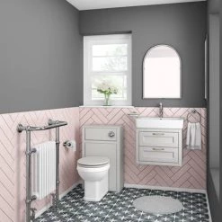 Chatsworth Traditional Grey 560mm 2 Drawer Wall Hung Vanity -Victorian Plumbing Shop CWH560GRY2D detail3 460