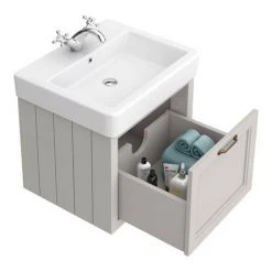Chatsworth Traditional Grey 560mm Wall Hung Vanity 2 Chatsworth Traditional Grey 560mm Wall Hung Vanity -Victorian Plumbing Shop CWH560GRY detail3 460