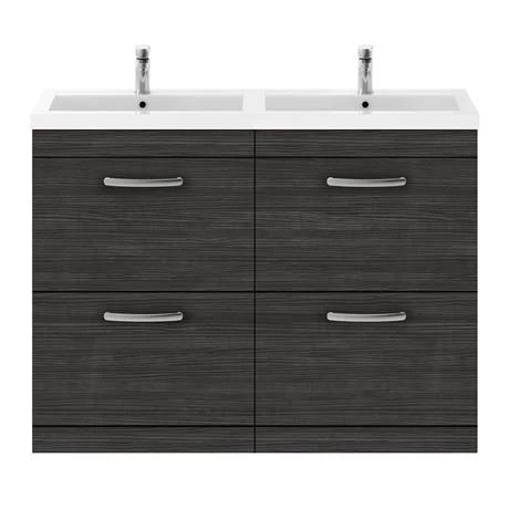 DBFS12BLK4D_d4_460.jpg Brooklyn 1205mm Black Double Basin 4 Drawer Vanity Unit -Victorian Plumbing Shop DBFS12BLK4D d4 460