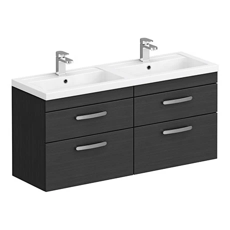 DBWH12BLK_p.jpg Brooklyn 1205mm Black Wall Hung Double Basin Vanity Unit -Victorian Plumbing Shop DBWH12BLK p