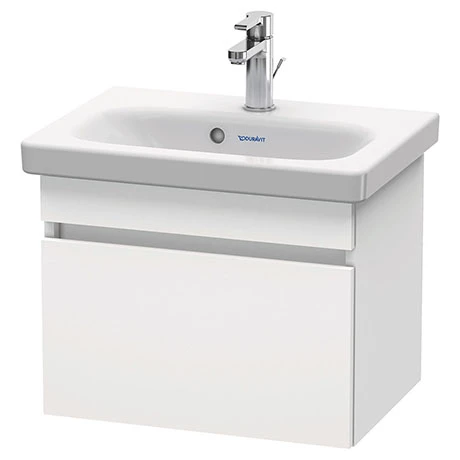 DDS500WM_P.jpg Duravit DuraStyle 550mm 1-Drawer Wall Mounted Vanity Unit - White Matt -Victorian Plumbing Shop DDS500WM P