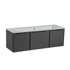 Roper Rhodes Frame 1200mm Wall Mounted Vanity Unit & Isocast Basin - Gloss Dark Clay