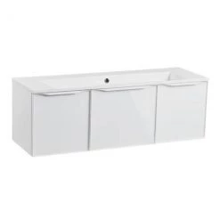 Roper Rhodes Frame 1200mm Wall Mounted Vanity Unit & Isocast Basin - Gloss White 2 Roper Rhodes Frame 1200mm Wall Mounted Vanity Unit & Isocast Basin - Gloss White -Victorian Plumbing Shop FRM1200WHI D1 460