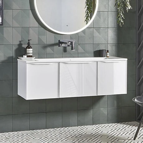 FRM1200WHI_P.jpg Roper Rhodes Frame 1200mm Wall Mounted Vanity Unit & Isocast Basin - Gloss White -Victorian Plumbing Shop FRM1200WHI P