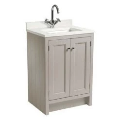 Roper Rhodes Hampton 600mm Underslung Basin Unit with Worktop & Basin - Mocha