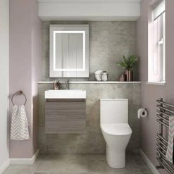 Milan Juno 500 x 360mm Grey Avola Wall Hung Vanity Unit 2 Milan Juno 500 x 360mm Grey Avola Wall Hung Vanity Unit -Victorian Plumbing Shop JN5GA d5 460