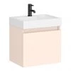 Milan Juno 500 x 360mm Blush Pink Wall Hung Vanity Unit