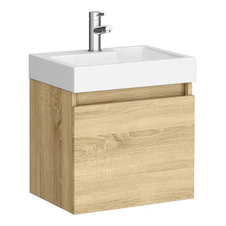 JN5NO_np.jpg Milan Juno 500 x 360mm Natural Oak Wall Hung Vanity Unit -Victorian Plumbing Shop JN5NO np