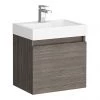 Milan Juno Slim Wall Hung Vanity Unit - Grey Avola - 500 x 300mm