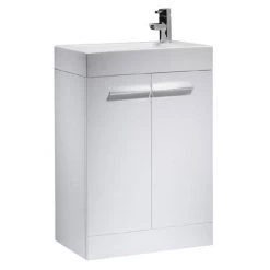 Tavistock Kobe 560mm Freestanding Unit & Basin - Gloss White