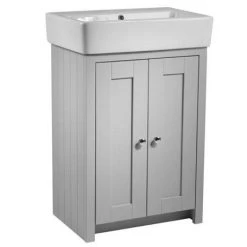 Tavistock Lansdown 550mm Freestanding Unit with Basin - Pebble Grey