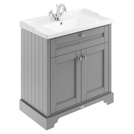 LOF205_P.jpg Old London 800mm 2-Door Cabinet & Basin - Storm Grey -Victorian Plumbing Shop LOF205 P