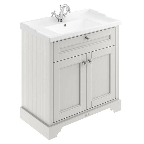 LOF405_P1.jpg Old London 800mm 2-Door Cabinet & Basin - Timeless Sand -Victorian Plumbing Shop LOF405 P1