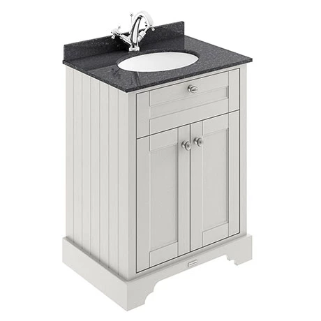 LOF421_P1.jpg Old London 600mm Cabinet & Single Bowl Black Marble Top - Timeless Sand -Victorian Plumbing Shop LOF421 P1