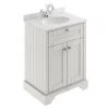 Old London 600mm Cabinet & Single Bowl Grey Marble Top - Timeless Sand