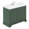 Old London 1000mm 2-Door Cabinet & Basin - Hunter Green